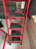 鸿志静选德国家用梯子折叠多功能伸缩加厚室内人字梯步梯楼梯小型便携爬梯 红色加厚【三步梯】升级安全卡扣 多功能折叠梯 实拍图