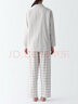 无印良品（MUJI） 女式 无侧缝双层纱织睡衣女士家居服春秋纯棉条纹格纹长袖 女款 浅米色格纹 M (上装160/84A下装160/66A) 实拍图