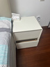 锦汐床头柜实木奶油风收纳柜卧室2025新款床边柜简约轻奢高级感置物柜 京仓-45CM-双抽 实拍图