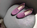 维致老北京布鞋女飞织豆豆鞋聚氨酯底单鞋妈妈鞋 WZ1029 紫色 39 实拍图