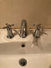 美标卫浴FFAS0203典雅复古金色洗脸盆面盆分体冷热水龙头三孔双把双控龙头8寸分离式台盆龙头 镀铬一字把手 实拍图