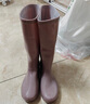 雨鞋女款高筒长筒水鞋防水防滑中筒短筒雨靴加棉保暖厨房工作胶鞋 667高筒/卡其【加棉】 偏小一码 39 实拍图