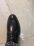 卡帝乐鳄鱼软牛皮冬季男士皮鞋新款通勤商务正装鞋子真皮加绒增高新郎结婚鞋 【商场同款】光皮黑色 40 实拍图