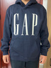 GAP男女装2025秋季新款logo印花抓绒宽松套头连帽衫卫衣786923 海军蓝 L (175/96A) 亚洲尺码 实拍图