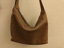 裘真【明星推荐】经典hobo包植鞣牛皮腋下通勤休闲饺子女包 大象灰-小号 小包/大包 实拍图