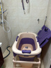 奔麦(派送上门)泡澡桶折叠浴桶成人洗澡桶婴幼儿童盆浴盆家用游泳桶 【保温盖+升级坐靠垫】浴缸丨紫 实拍图