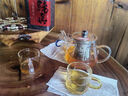 瓷牌茗茶具（cipaiming teaset） 透明玻璃茶具整套套装家用功夫茶壶茶杯会客泡茶器 透明把《八骏壶》6彩把杯 实拍图