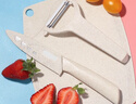 拜格（BAYCO）水果刀削皮刀器菜板刀具套装一体三件套不锈钢便携家用刀具全套菜刀砧板 BD8051 实拍图