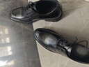 戈耐（GENAI）男士休闲皮鞋男生新郎结婚隐形内增高百搭潮商务鞋真皮透气男鞋子 黑色【真牛皮】10cm内增高 Z83 43 (265mm) 实拍图