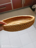 越南手工藤编水果篮竹编收纳筐托盘客厅家用馒头筐圆形客厅水果盘 浅口水果盘中号22*4cm 实拍图