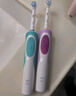 欧乐B电动牙刷成人送男士女士情侣实用新人生日2D声波小圆头旋转充电式软毛刷头D12两支装礼物 实拍图