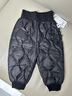 迷你巴拉儿童羽绒裤新款男女童宝宝外穿秋冬款白鸭绒保暖裤子【三防】 【三防拒水绒】曜石黑 90 cm 充绒量22.1g 实拍图