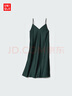 优衣库女装缎纹吊带连衣裙缎面裙子内搭显瘦480631 58 深绿色 L /160/88A 实拍图