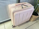 鹃羚行李箱拉杆箱前开盖小型登机箱男女儿童旅行深仓密码皮箱可上飞机 茱萸粉【杯架+手机支架+双充电口】 18英寸 约常规19英寸短途旅行可前侧开盖登机箱 实拍图