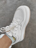 回力女鞋小白鞋2025新款冬季ins潮皮面鞋子女厚底休闲运动百搭板鞋女 米卡其【经典皮面，底厚4.5CM】 36 实拍图