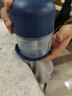 绞肉机小型打蒜器家用绞蒜切蒜器多功能辅食料理机电动蒜泥神器蒜蓉机自动切菜机压蒜器 蓝色-升级大电机 0.26L （塑料杯） 实拍图