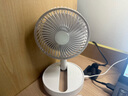 Hulker 大扇面桌面小风扇USB可充电台式办公室学生宿舍床头大风力便携电风扇 升级七叶羽静音风扇 【折叠款】不带电池/带定时功能 实拍图