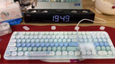 摩天手摩天手 sweet混彩 有线键盘 104键时尚女生办公静音游戏键盘 复古朋克电脑笔记本打字键盘 蓝色混彩 有线 104键 实拍图