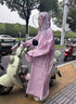 正雨雨衣电动车专用全身防暴雨男女款式单人风衣式带袖雨披加长遮脚 浅紫色【大帽檐全包裹脸部+加长加宽遮脚+透气不闷热 M1有袖套【防水袖套+防渗水不湿脚】 实拍图