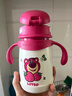 杯具熊（BEDDYBEAR）儿童保温杯带手柄吸管儿童水杯316不锈钢宝宝学饮杯子400ml草莓熊 实拍图