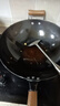 九鼎铸匠【旗舰店】炒锅老式生铁铸铁无涂层炒菜不易粘锅家用电磁炉燃气用 圆底 玻璃盖有耳 炒锅 34cm 九鼎铸匠 加赠：锅盖+锅铲+锅架 实拍图