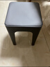 万坤家用凳子塑料凳子加厚家用客厅高凳餐厅凳简约可摞叠特厚圆塑胶凳 灰色加厚软包款(四把装) 3.5斤/把加厚款 实拍图