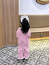 邻家米其女童套装秋冬装加绒加厚1-3-8岁小童宝宝儿童装冬季女孩4小孩衣服 XT8090-粉色 110 码/身高100-110cm（3-4岁） 实拍图