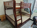 枫轩堂胡桃木 儿童上下床实木高低床双层床上下铺床两层木床子母床 爬梯款【CQC环保认证】 上铺宽160下铺宽180 实拍图