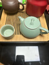 祥业song杯子汝窑泡茶壶陶瓷大号功夫茶具西施壶汝瓷单壶提梁壶泡茶器 大石瓢壶 260ml 实拍图