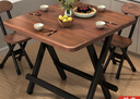 麦芽图图可折叠餐桌小户型家用简易饭桌吃饭桌子出租房屋户外便携桌椅组合 【推荐】深木80*80*74 实拍图