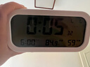 码仕 闹钟学生儿童温湿度计室内电子感光儿童夜光LCD液晶床头钟开学必备典雅白开学季新年礼物 实拍图