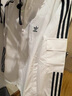 adidas经典三条纹运动连帽夹克外套男女春季阿迪达斯三叶草 亮白   S 实拍图