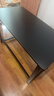 馨美凯电脑桌台式家用简易书桌办公桌简约现代工作台租房卧室学习写字桌 【单桌1.6cm厚桌面】黑架+碳纤色 长120cm*宽60cm*高74cm 实拍图