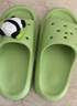 土豆屋儿童拖鞋中大童小孩室内外防滑软底凉拖鞋 熊猫绿色190码 实拍图