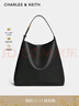 CHARLES&KEITH大容量通勤子母单肩包托特包包女包生日新年礼物CK2-40270966-1 Black黑色（新色） L 实拍图