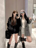 傲列狐狸毛皮草一体外套女2025新款洋气小个子短款气质名媛显瘦年轻款 经典黑 M (100-110斤) 实拍图