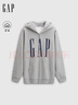 GAP男女装2025秋季新款logo印花抓绒宽松运动连帽衫卫衣786920 灰色 3XL (185/108A) 亚洲尺码 实拍图