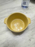 无印良品（MUJI） 炻瓷 双耳烤碗 微波炉烤箱用烤盘餐具 空气炸锅用 家用 浅黄色 15.8cm 实拍图