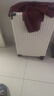 亿煊拉杆箱男铝框行李箱女铝合金密码箱大容量旅行箱结实耐用学生皮箱 白色【加厚pc箱-可坐人】 26英寸-中长途开学旅行大容量 实拍图