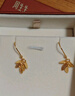 周生生永系列黄金耳饰 金叶子足金耳环 一叶暴富 40535E计价 3.66克(含工费130元) 实拍图