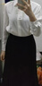 优衣库女装花式衬衫/长袖衬衣易打理垂坠479071 00 白色 XS 实拍图