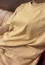MUJI男式天竺编织圆领短袖T恤男士打底衫男款休闲上衣夏季男装 烟熏黄色 L (175/100A) 实拍图