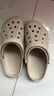 卡骆驰（CROCS）洞洞鞋贝雅男鞋女鞋轻便耐磨一脚蹬拖鞋休闲鞋|10126 卵石色-2V3 40 (250mm) 实拍图