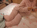 红豆居家睡衣女秋冬季法兰绒女士家居服拉链款套装可外穿 女-浅玫粉165 实拍图