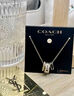 蔻驰三环项链珐琅吊坠锁骨链女士时尚项链气质精致百搭送女友生日礼物 金色/白色CI905-GDWT 实拍图