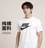 耐克(NIKE)男短袖T恤 纯棉 运动休闲 舒适百搭 AR5005-101 白色L 实拍图
