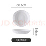 洁雅杰陶瓷盘家用白盘子8英寸中式釉下彩深盘菜盘陶瓷汤盘4只装竖纹白瓷 实拍图