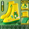 牧萌儿童雨鞋套男女童防水脚套防滑耐磨水鞋学生卡通雨靴 黄恐龙3XL 实拍图