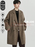 伯爵卓尔骆驼绒羊毛混纺双面呢大衣男中长款2025秋冬新款通勤男装外套 丁香棕 【1代 - 无内胆】 XL (180) 实拍图