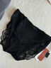 金三塔商场同款女士内裤100%桑蚕丝花边中腰三角裤真丝内裤女 灰色 1条 L 实拍图